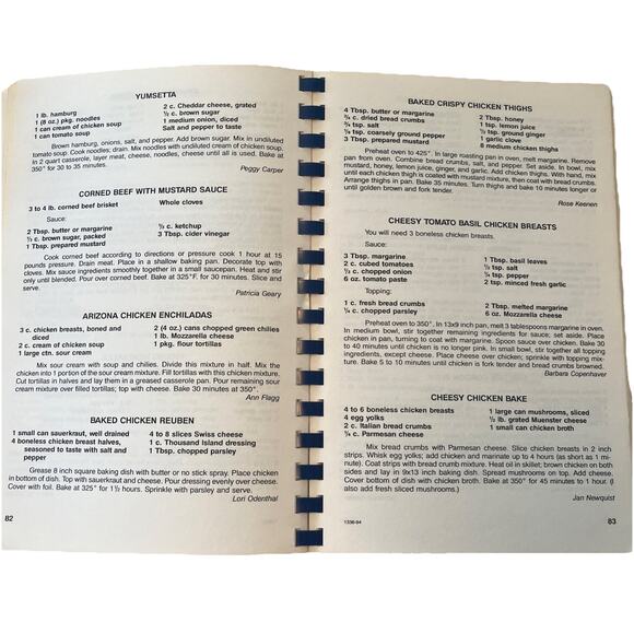 Vintage Set 2 Spiral Bound Cookbooks Community & Church Based Fundraiser Home - Picture 8 of 8